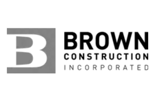 Brown construction grayscale logo (626x417) - a top ANZ contractor using HammerTech's construction safety intelligence software