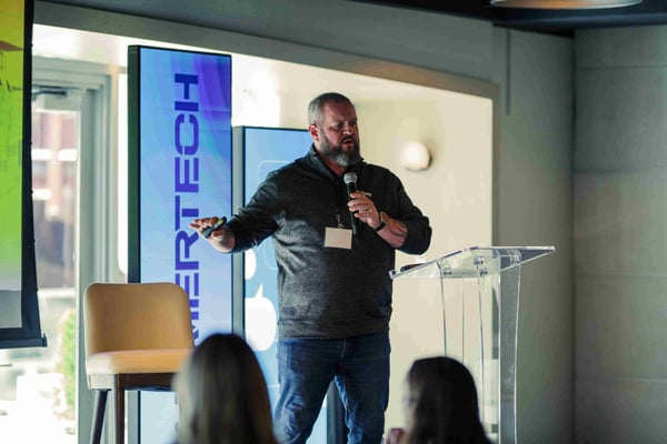 Gray Construction safety leader speaking at the HammerTech Community Event