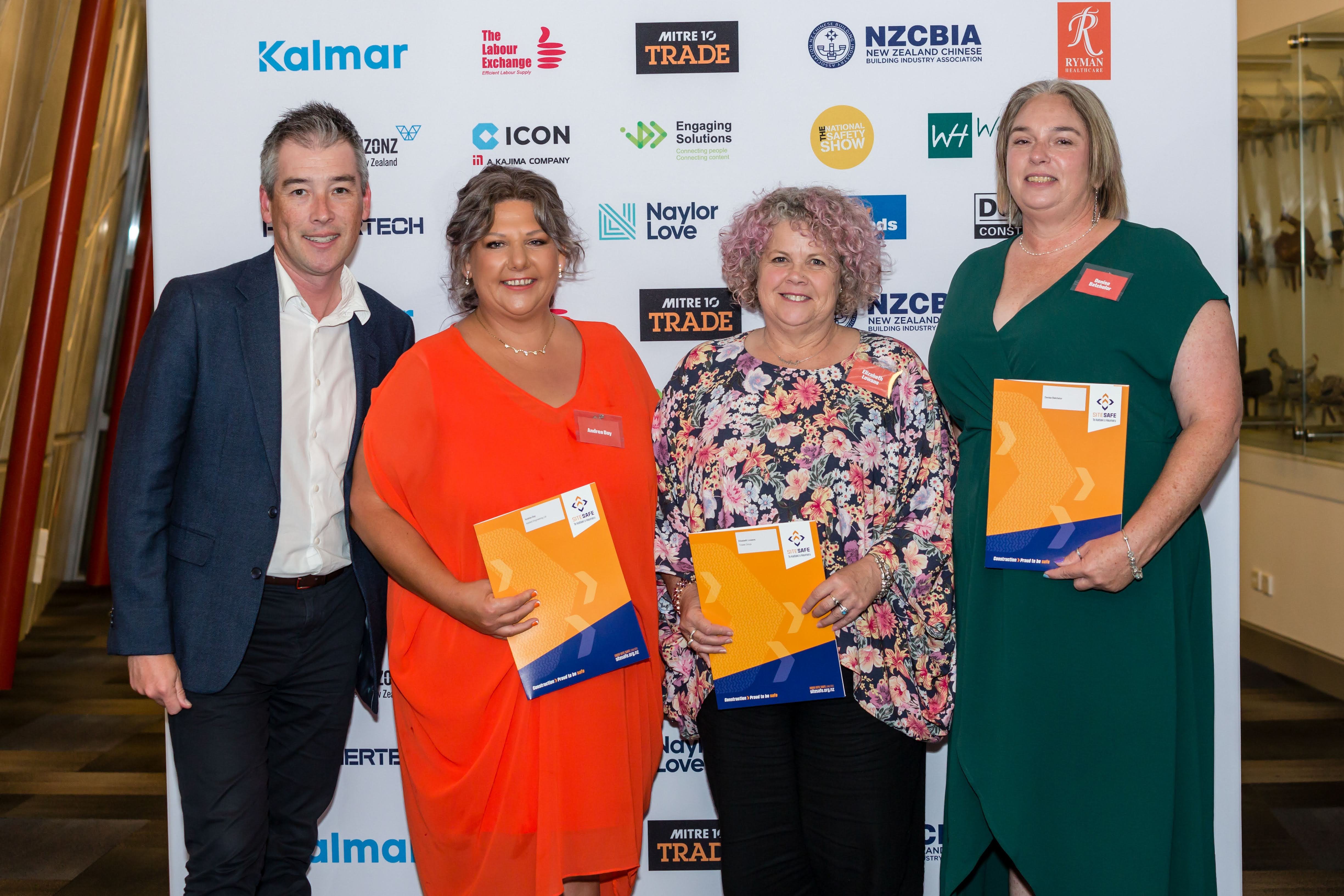 Group shot of winner and nominees with Ben