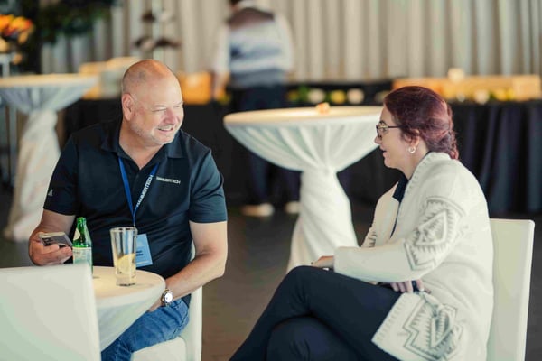 Matt and Jackie speaking at the HammerTech community event in North America