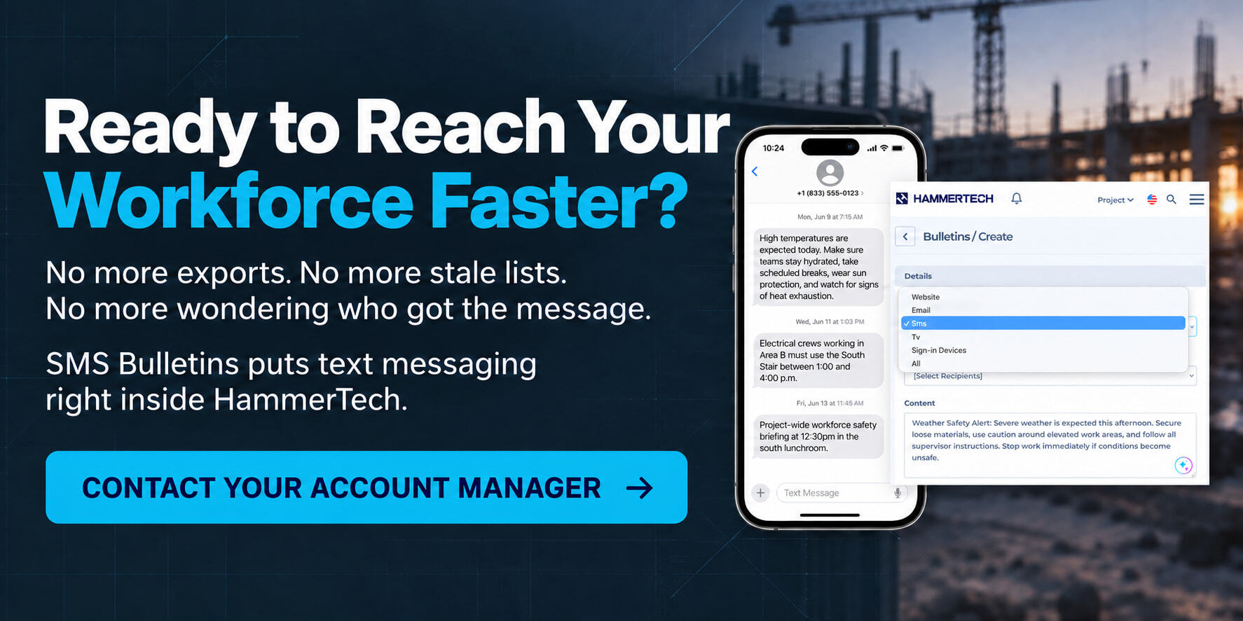 HammerTech SMS Bulletins CTA image for blog