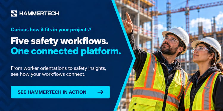 Five safety workflows. One connected platform. See HammerTech in action — request a demo.