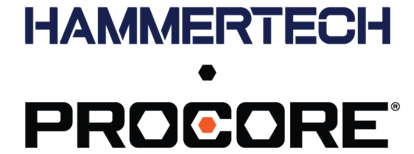 HammerTech and Procore logo lockup with hex in between-1