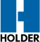 Holder Construction logo featuring stylized “H” icon in blue