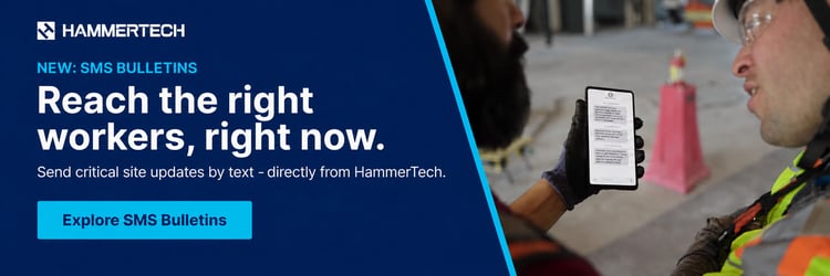 Image that says "NEW: SMS Bulletins - Reach the right workers, right now" and links to the SMS Bulletins blog. q