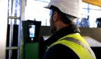 Orientations and site access at a facial recognition turnstile for site access at a job site.
