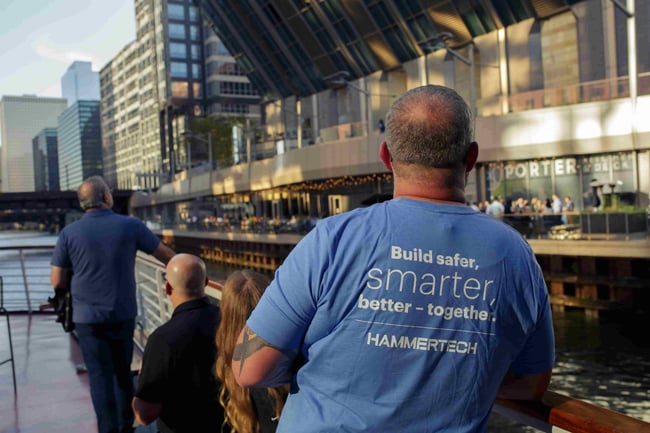 River Boat tour at the HammerTech Community Event in Chicago, looking at the architecture.
