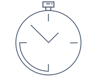 Icon of a clock, symbolizing HammerTech's labor hour tracking capabilities. From a finance perspective, this represents the ability to closely monitor labor costs in real time by project, trade partner, and worker, supporting efficient budgeting, cost control, and profitability analysis.
