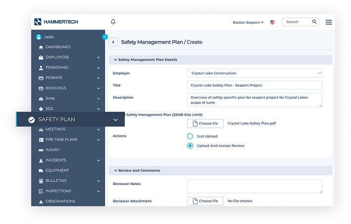 HammerTech platform with 