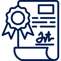 A ribbon and signature over a paper representing Compliance and accreditation toward your ISO 45001 certification
