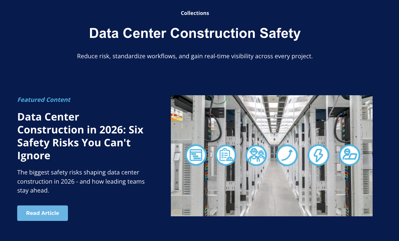 Data center construction safety collection page