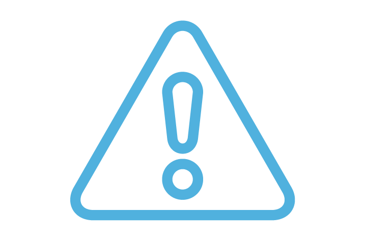 Caution triangle with exclamation point - representing the elevated safety risks in electrical construction projects