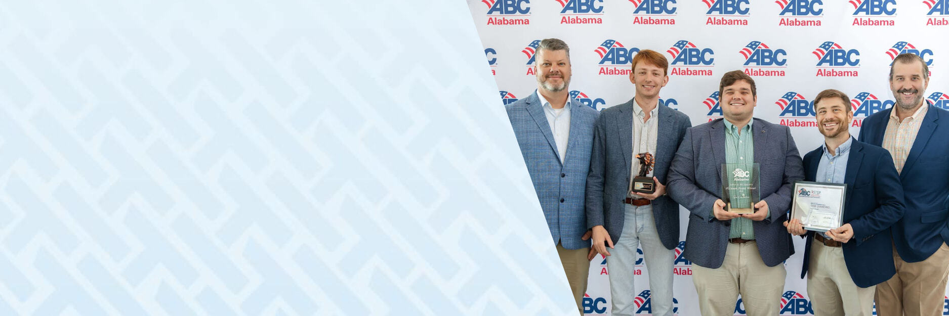 Image shows Gray Construction workers winning an ABC Safety Day Award for their use of AI.