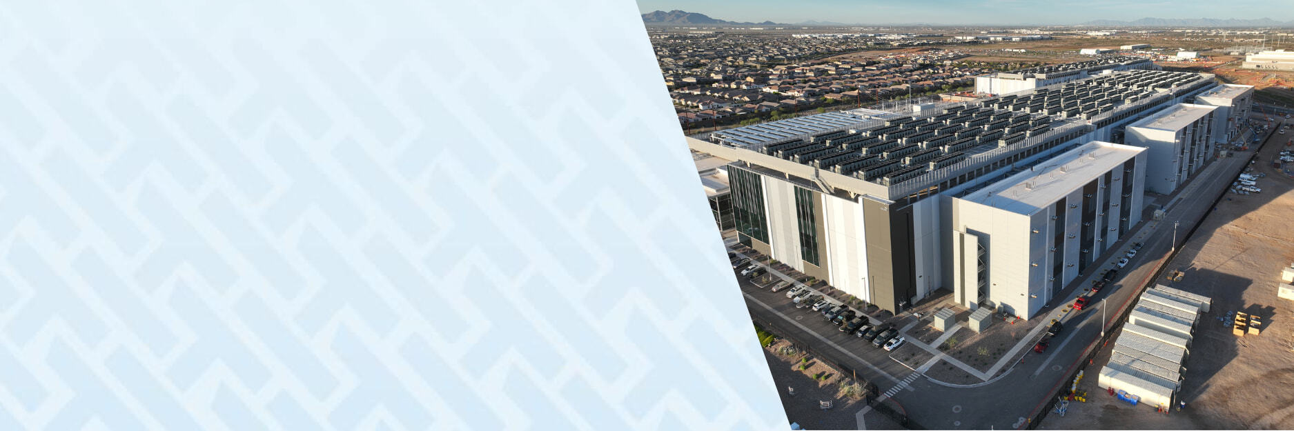 Ariel view of Holder construction data center project completed using HammerTech construction safety software platform.