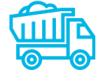 Logistics Icon of dump truck