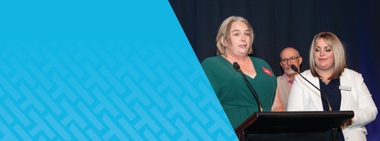 NZ WIC Scholarship winner accepting award