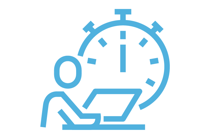 Image of a man working with a clock showing in the background, representing the administrative burden GC's face daily without construction safety software