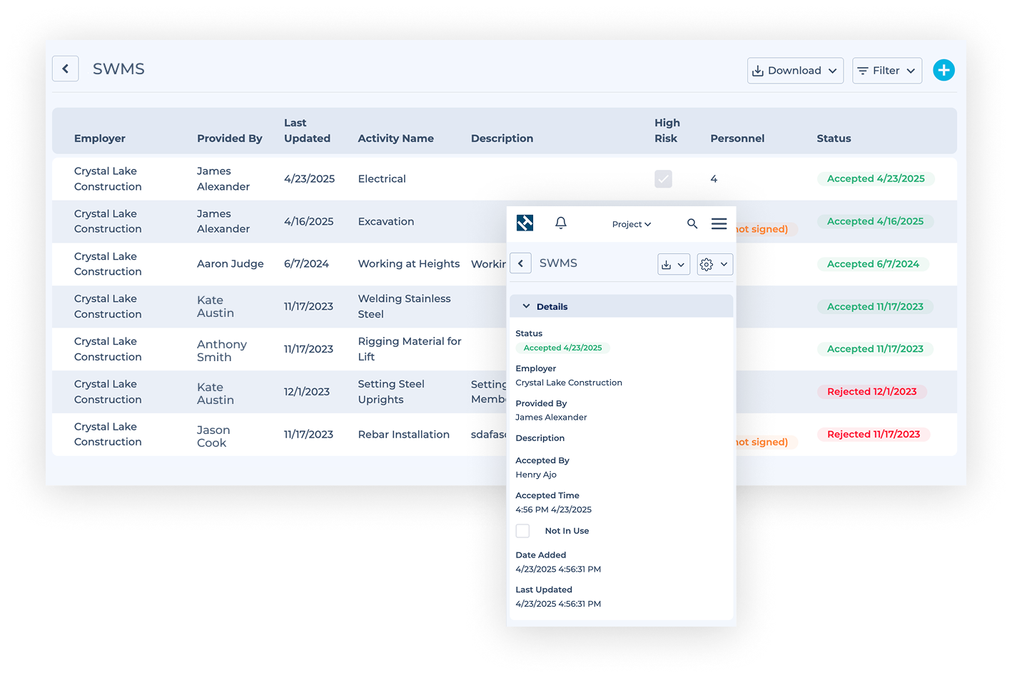 Sub Management ANZ - Keep safety documents connected