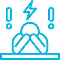 Icon of frustrated construction worker, representing Another system to log into, more duplicate data entry, tools that don't talk to your primary project management solution when not using HammerTech.