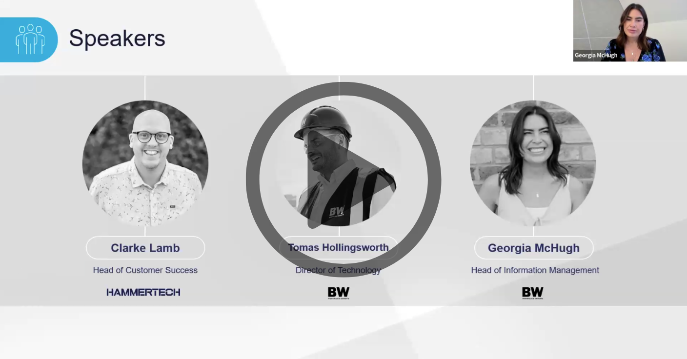 Image of the speakers of the UKI HammerTech Intelligence speakers, including Clarke Lamb, Tomas Hollingsworth, and Georgia McHugh.
